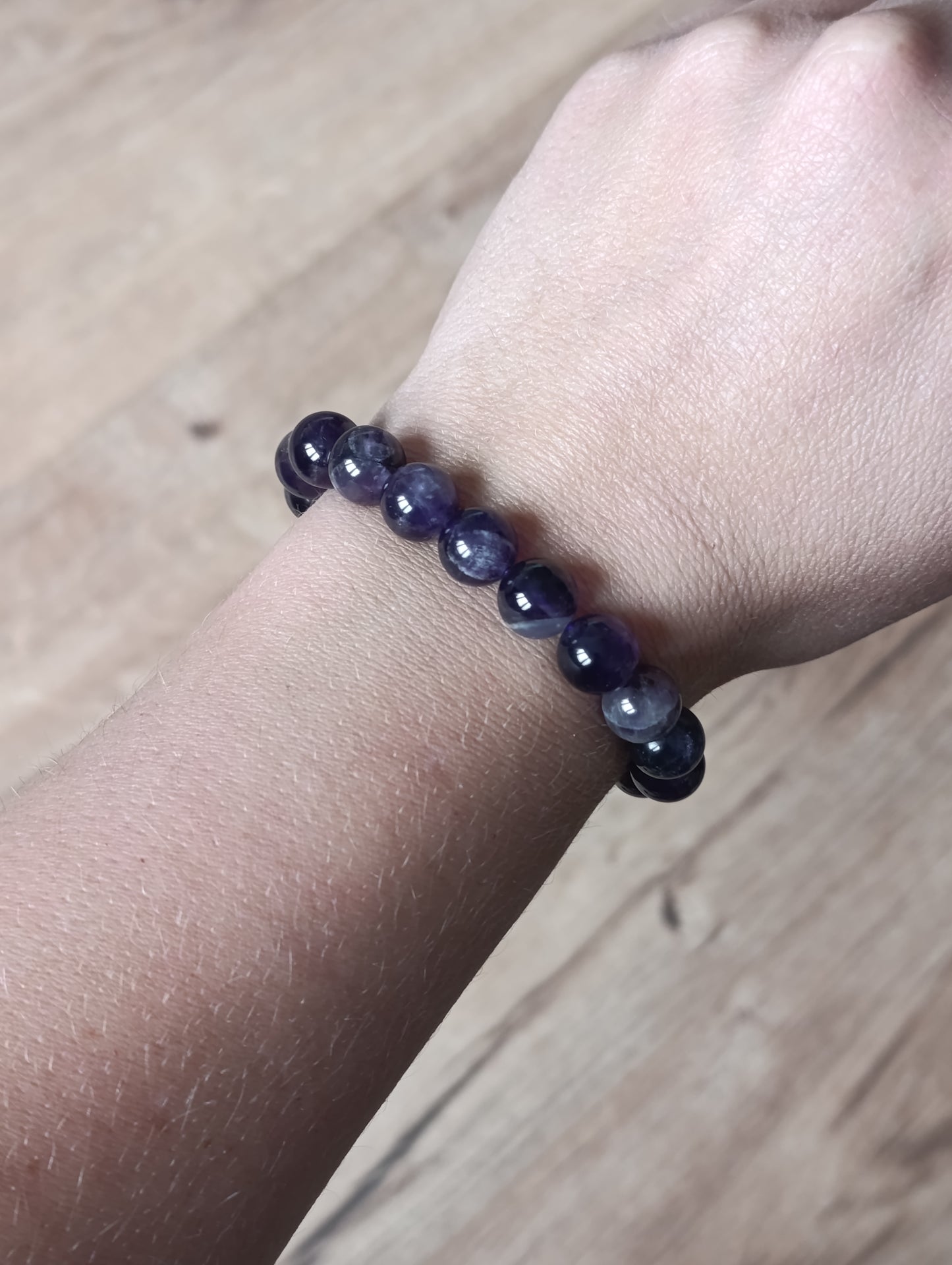 Bracelet boule Améthyste 10mm