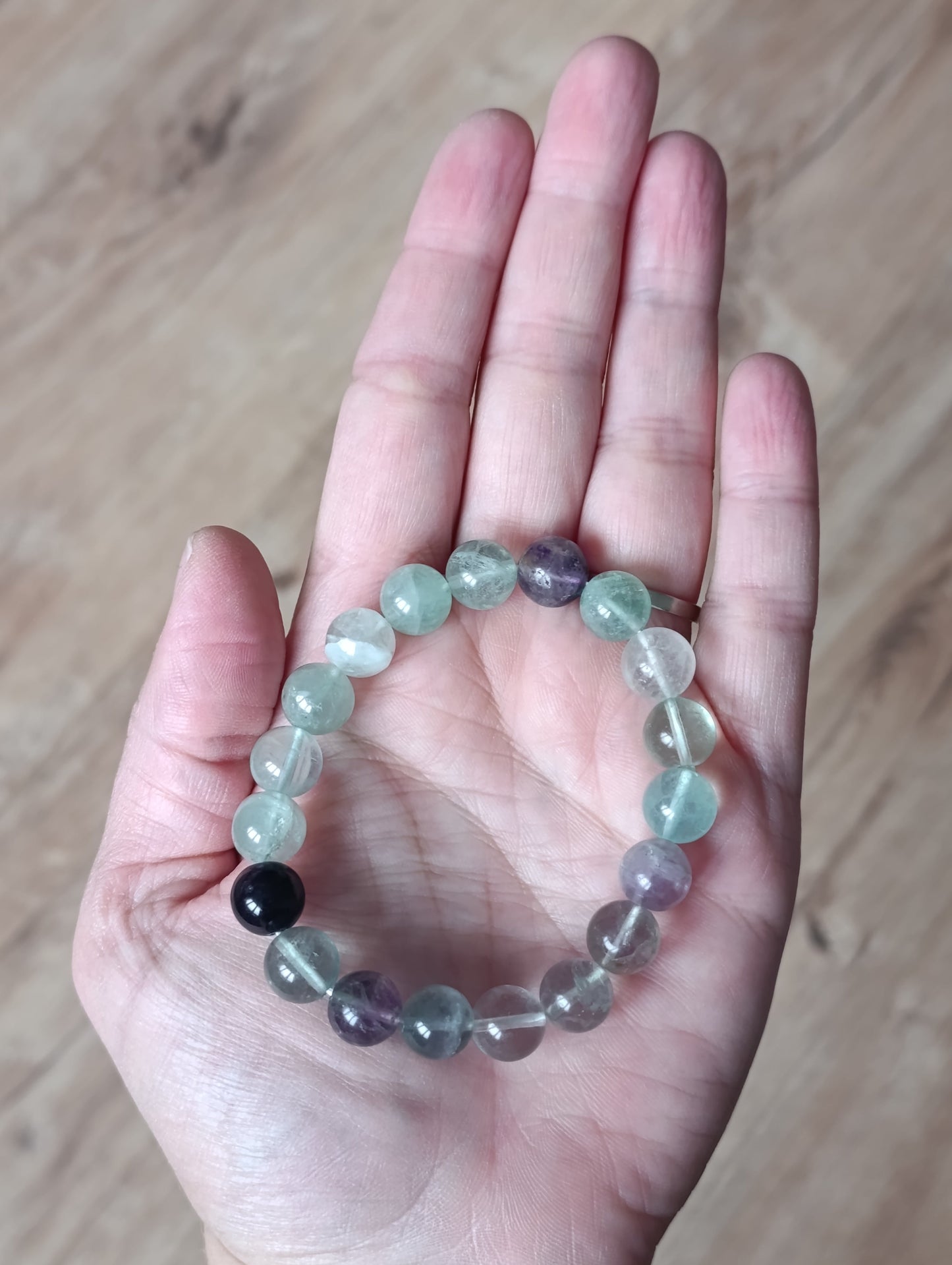 Bracelet boule Fluorite multicolore 10mm