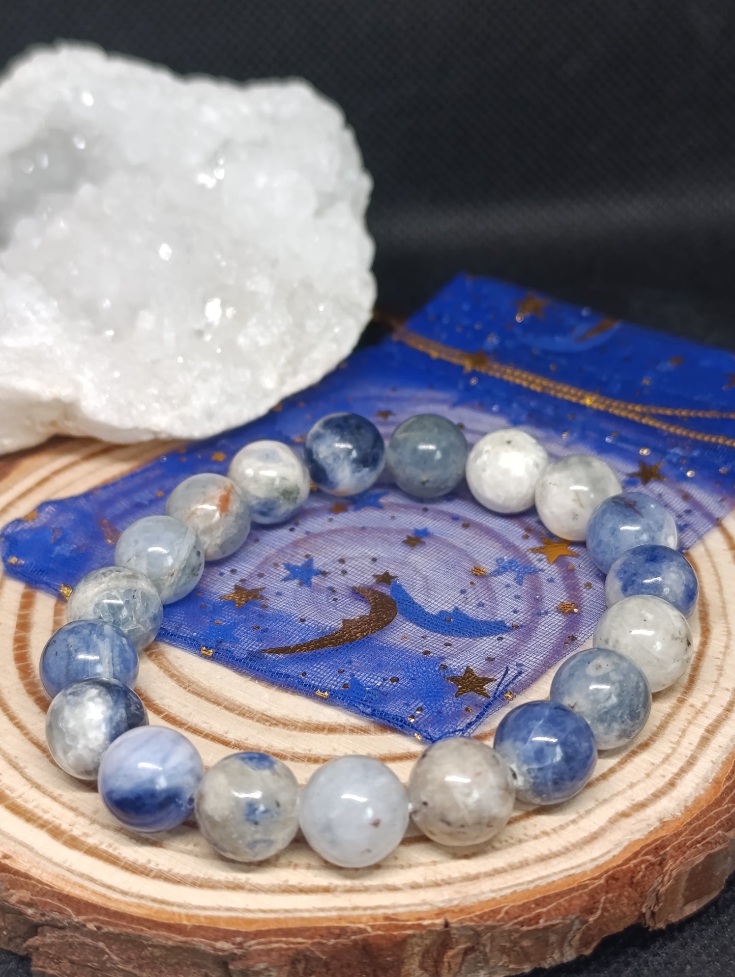 Bracelet boule Sodalite 10mm