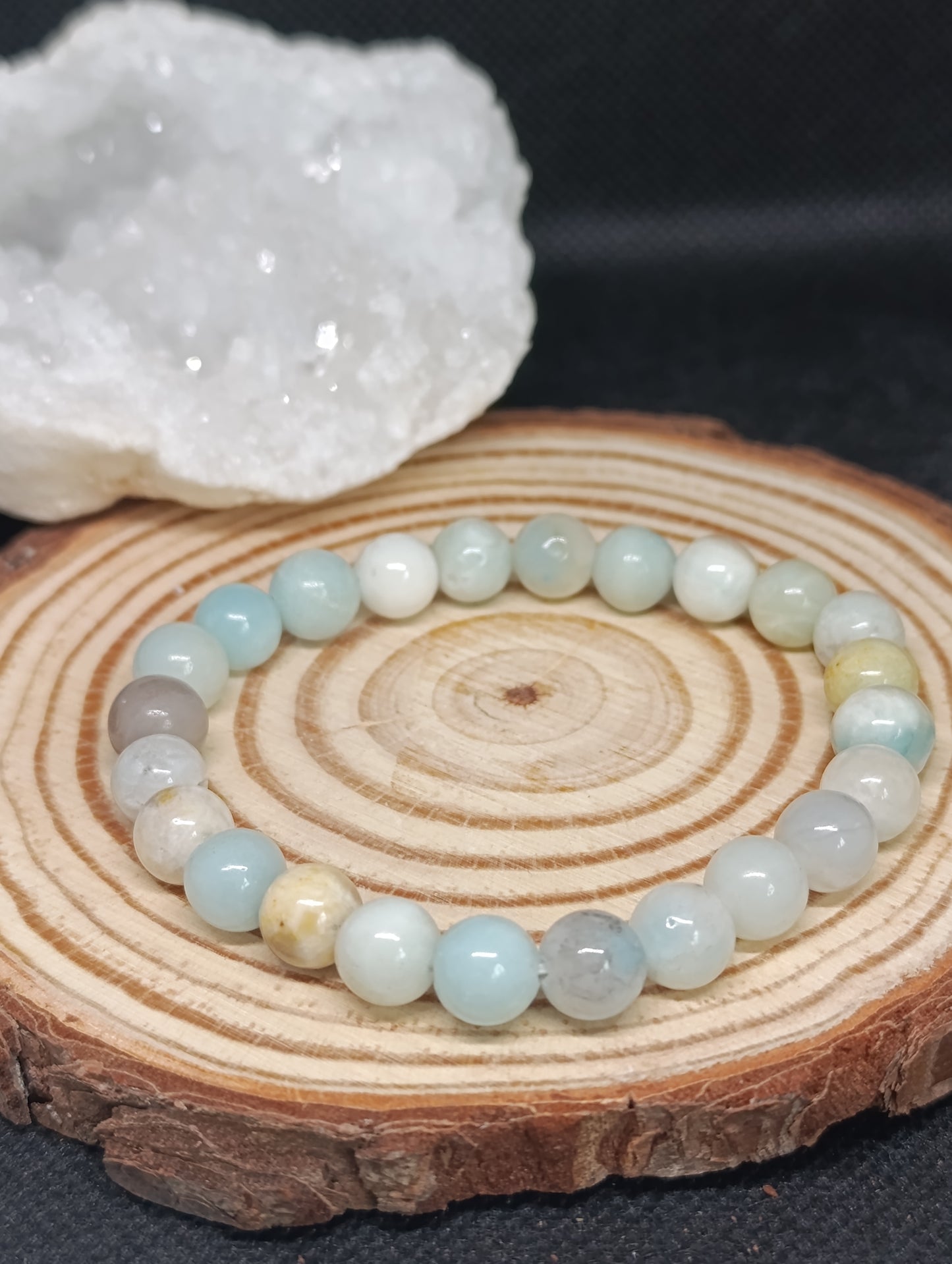 Bracelet boule Amazonite Bresil 8mm