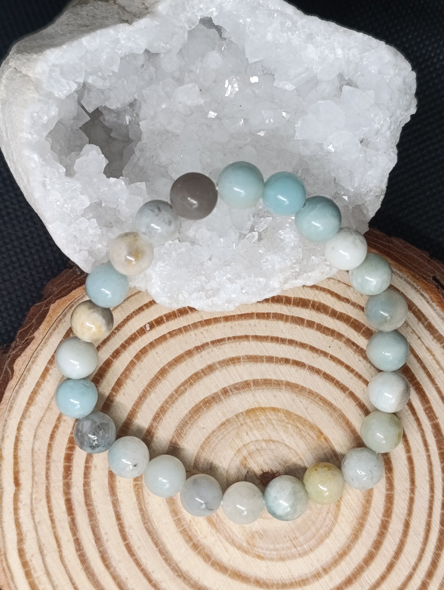 Bracelet boule Amazonite Bresil 8mm