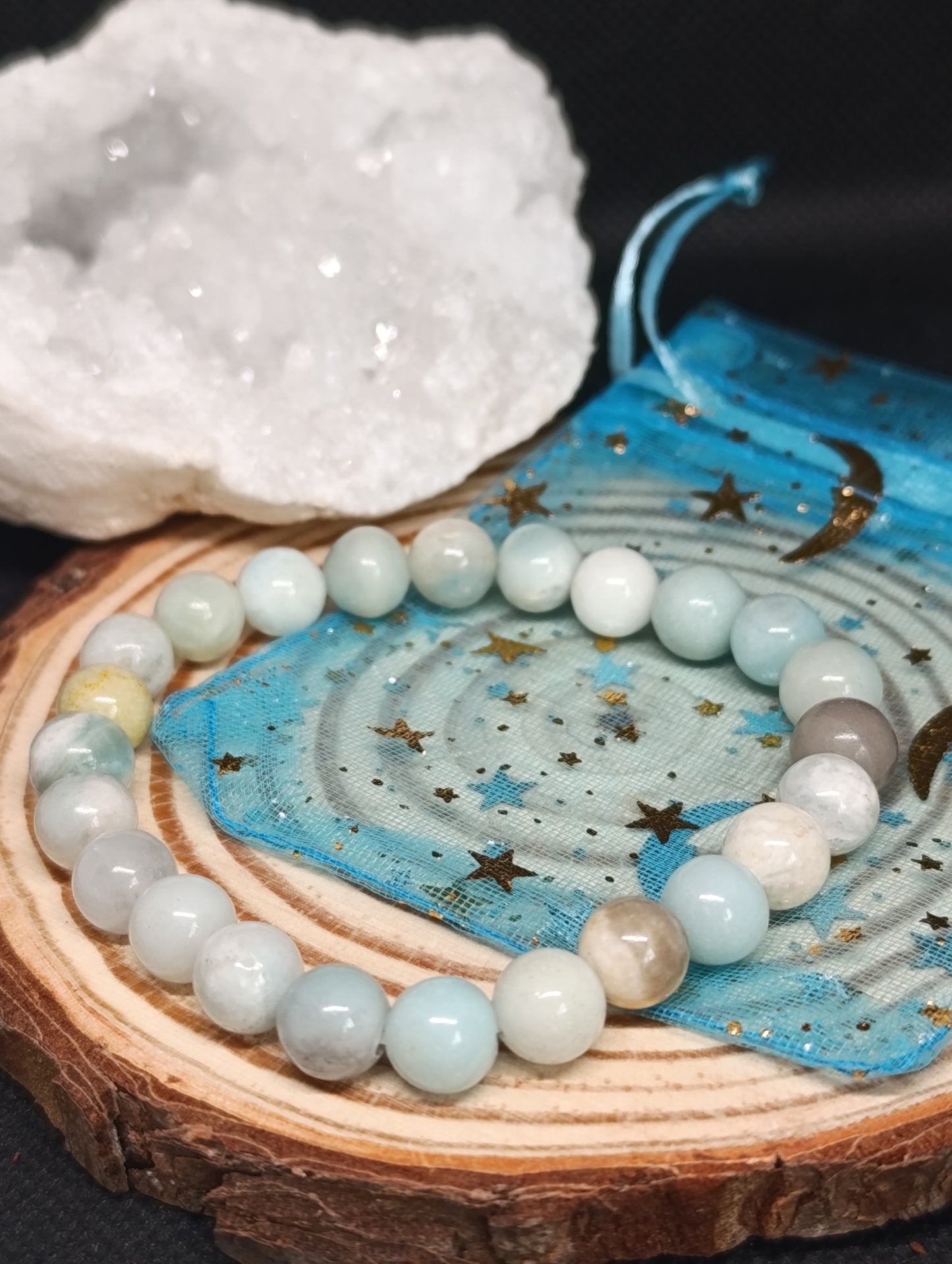 Bracelet boule Amazonite Bresil 8mm