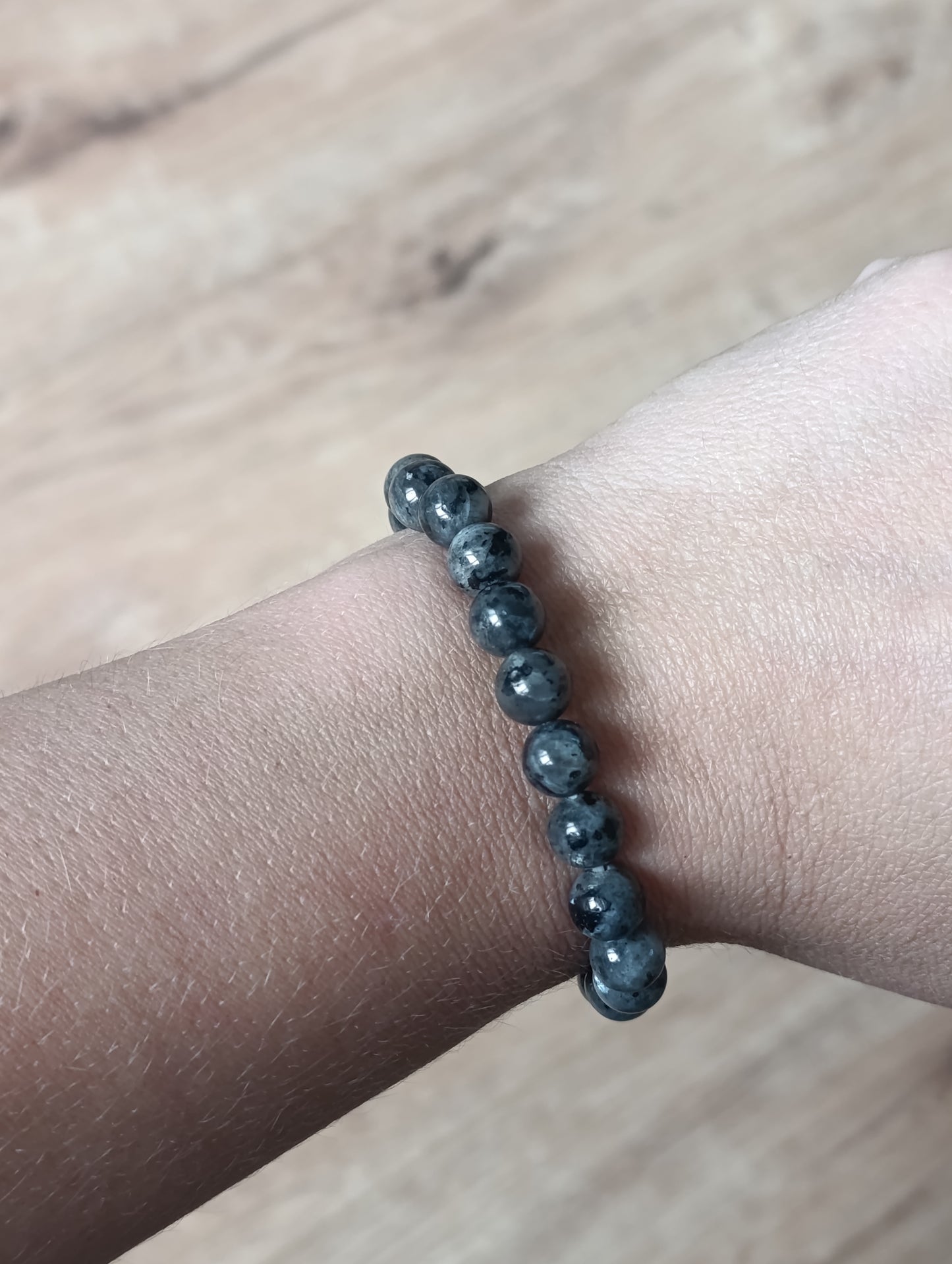 Bracelet boule Larvikite 8mm
