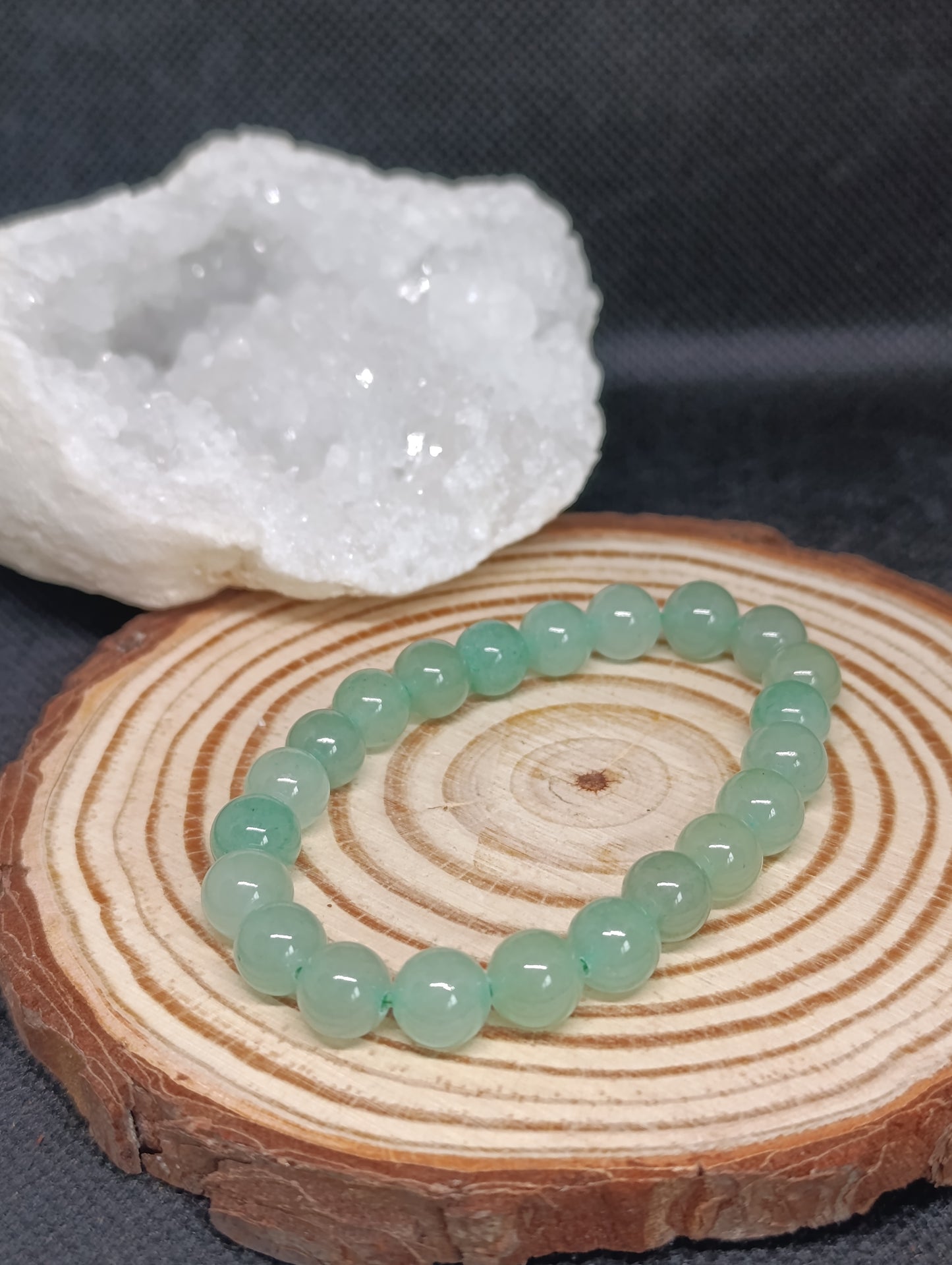 Bracelet boule Aventurine verte 8mm (qualité AB)