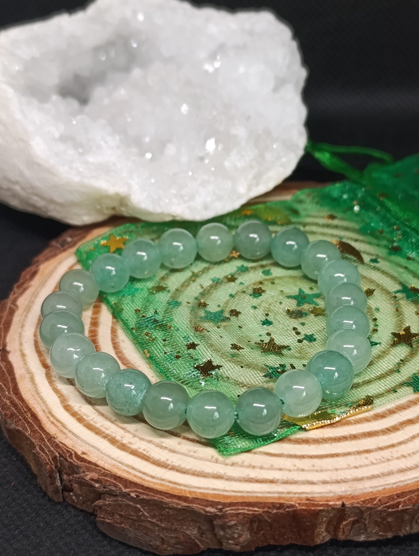 Bracelet boule Aventurine verte 8mm (qualité AB)