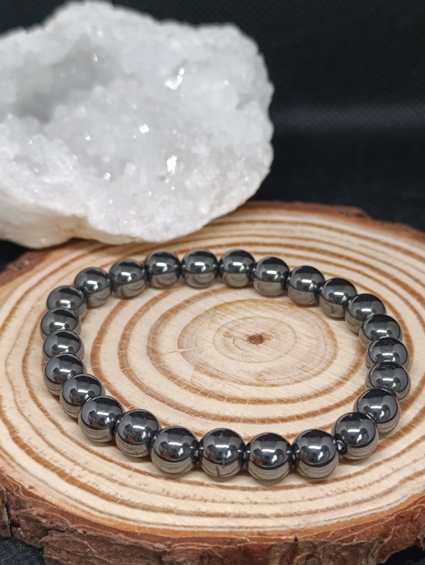Bracelet boule Hématite 8mm