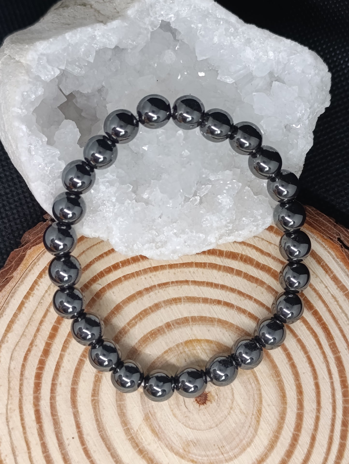 Bracelet boule Hématite 8mm