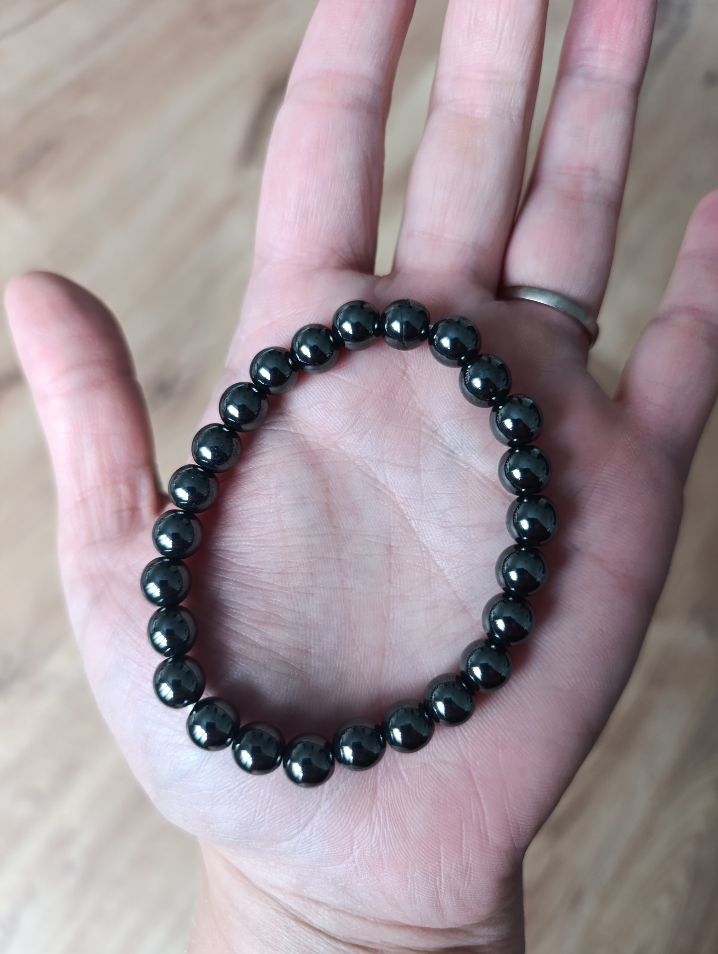 Bracelet boule Hématite 8mm