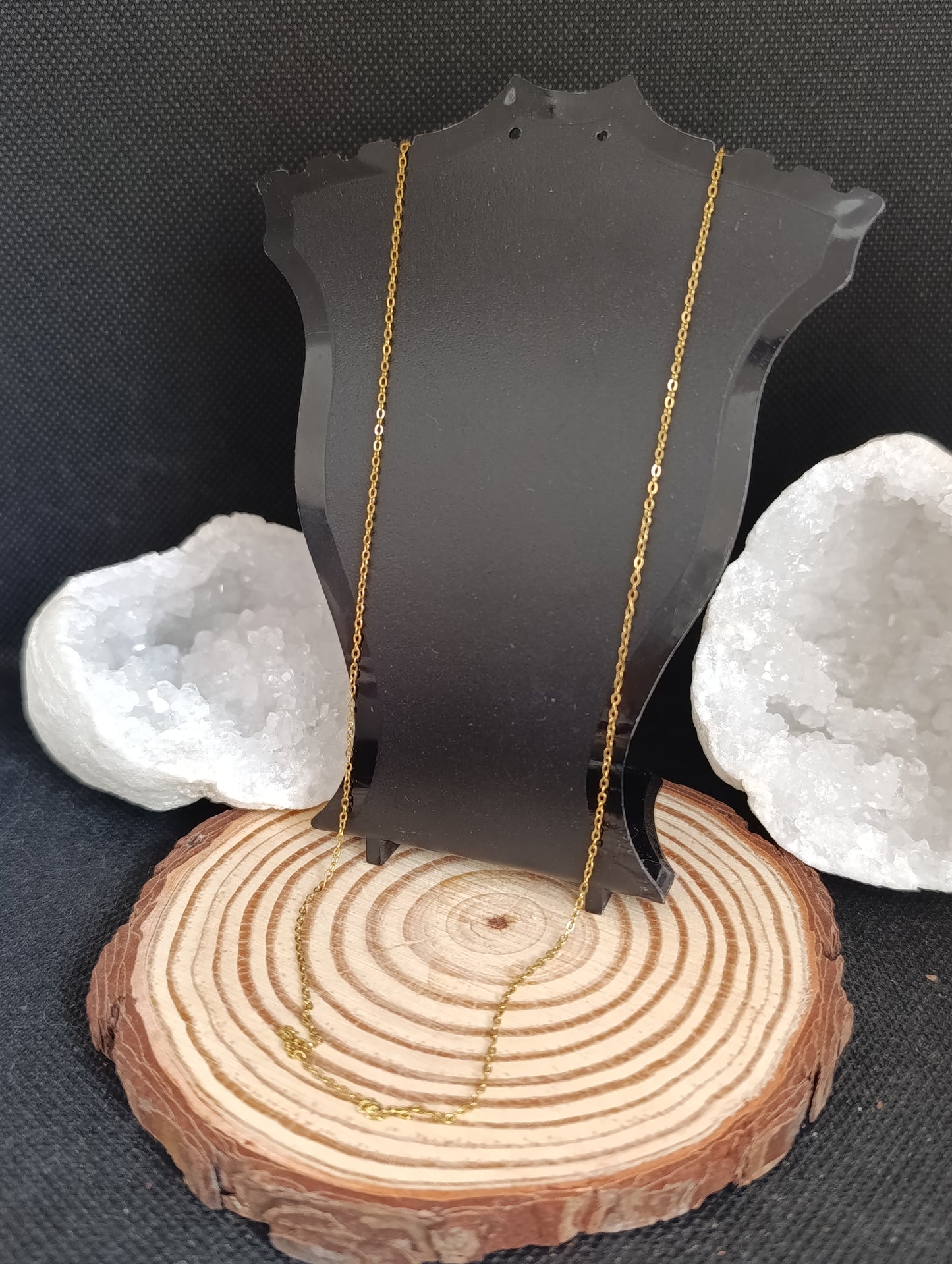 Chaine acier inoxydable finition dorée 45cm