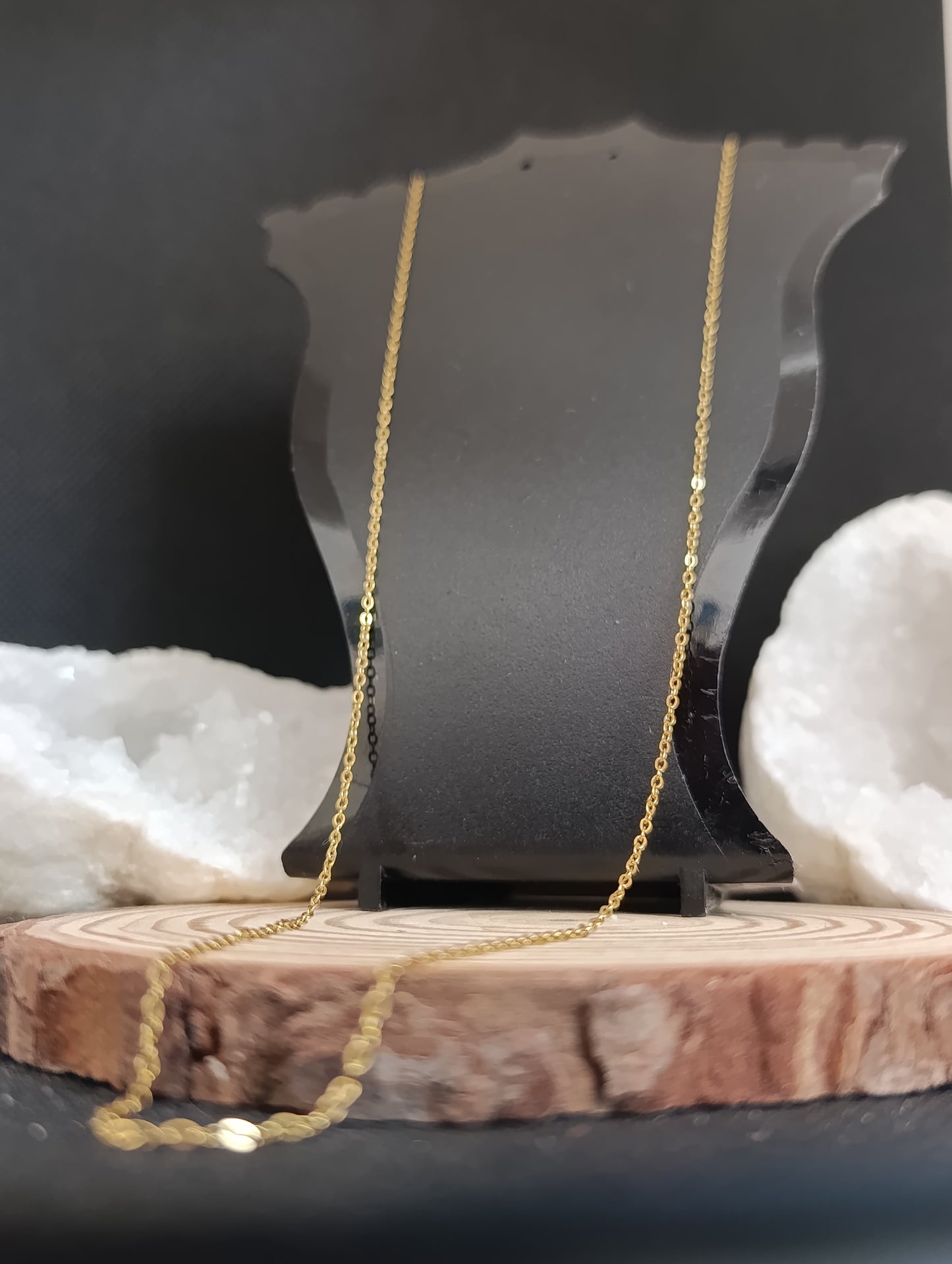Chaine acier inoxydable finition dorée 45cm