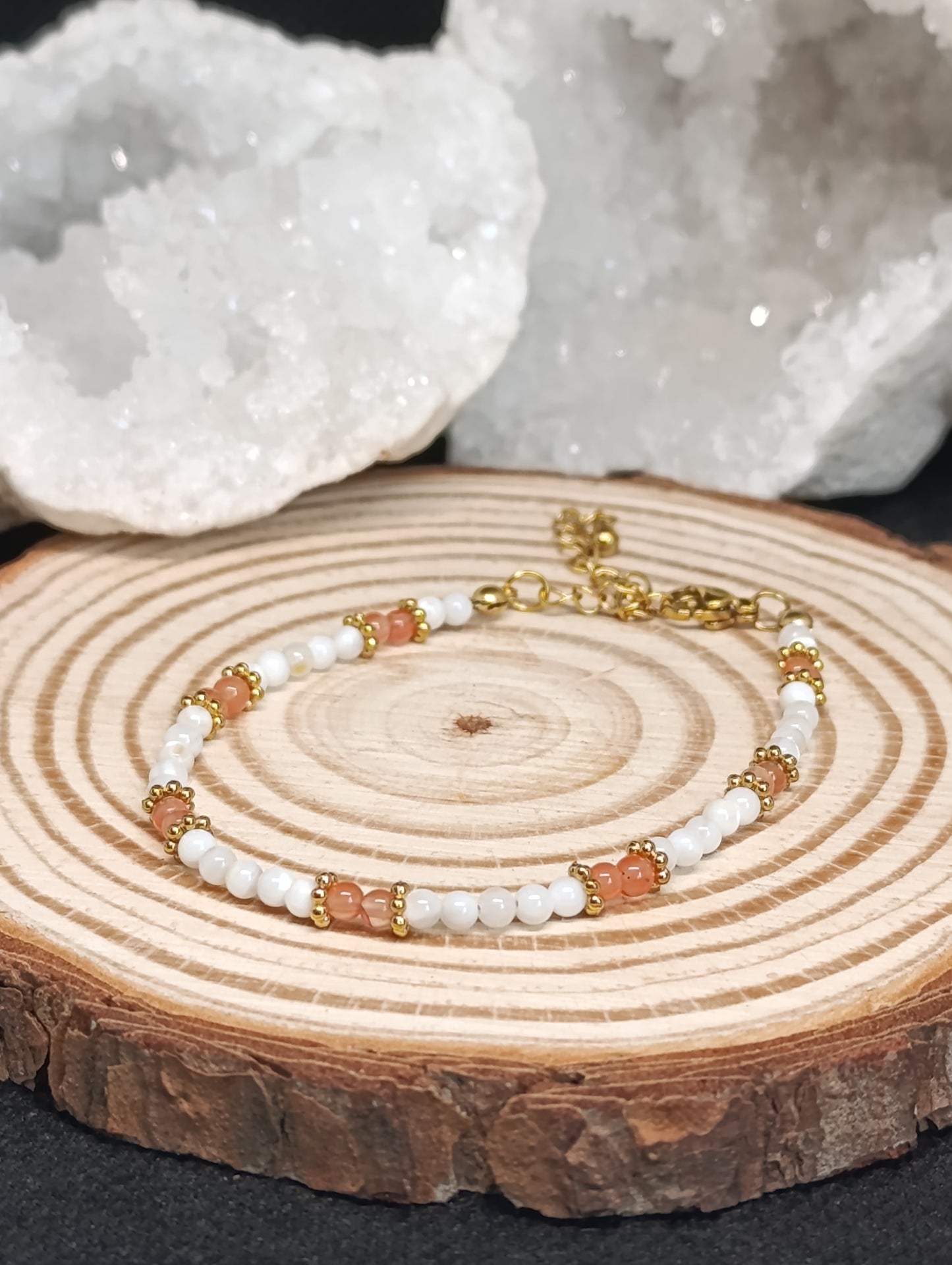 Bracelet Nacre & Pierre naturelle qualité AA
