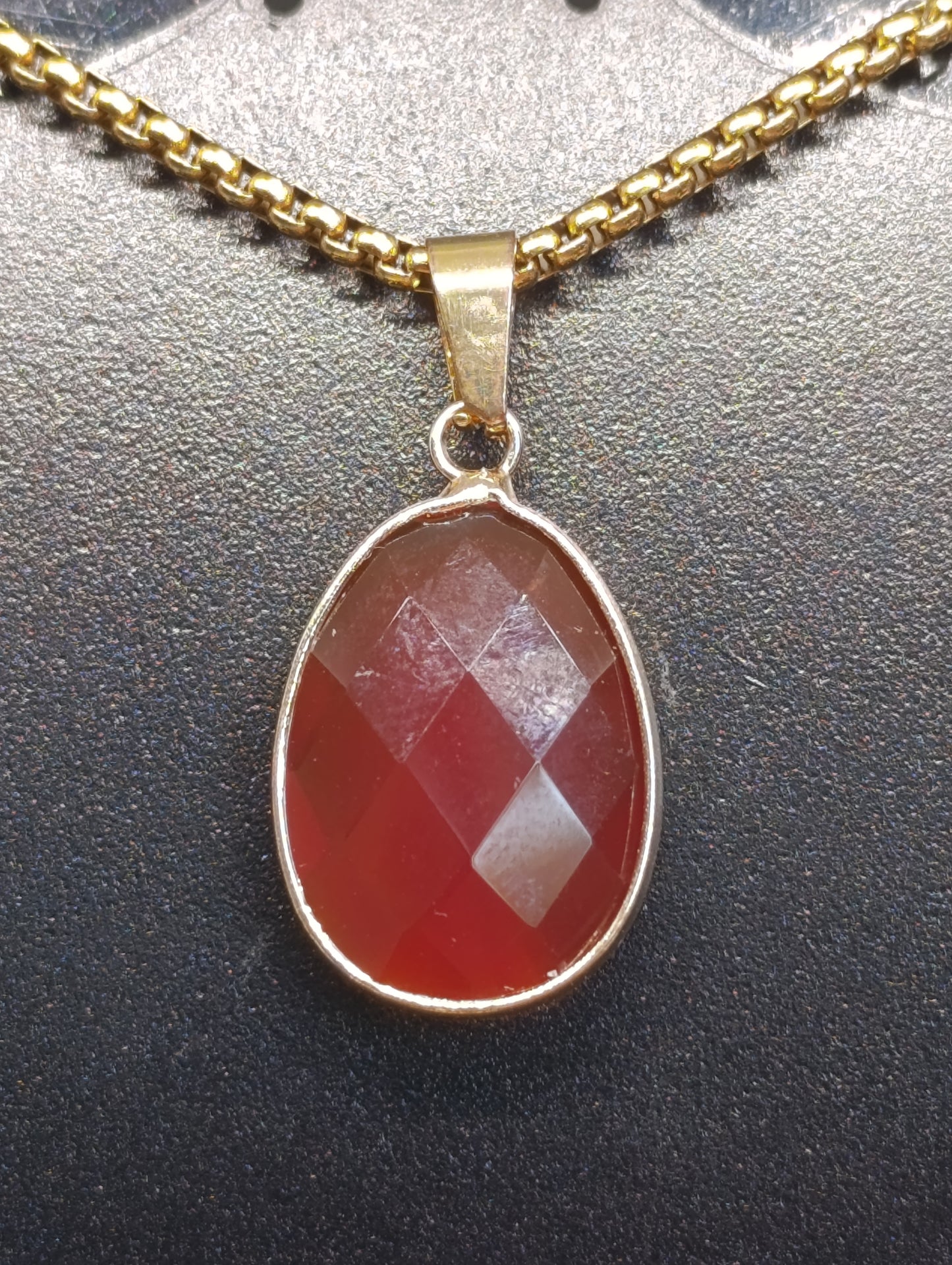 Pendentif serti pierre naturelle