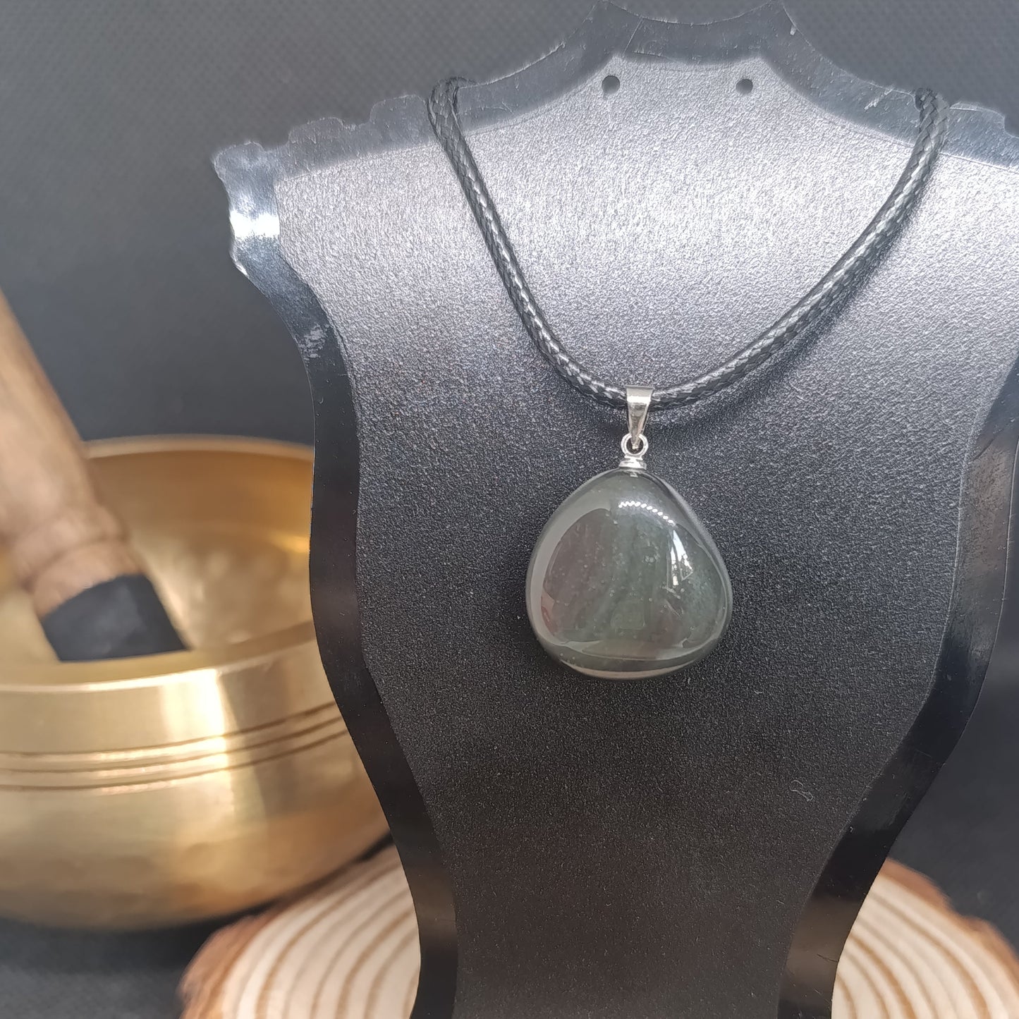 Pendentif Obsidienne œil céleste - Qualité AA