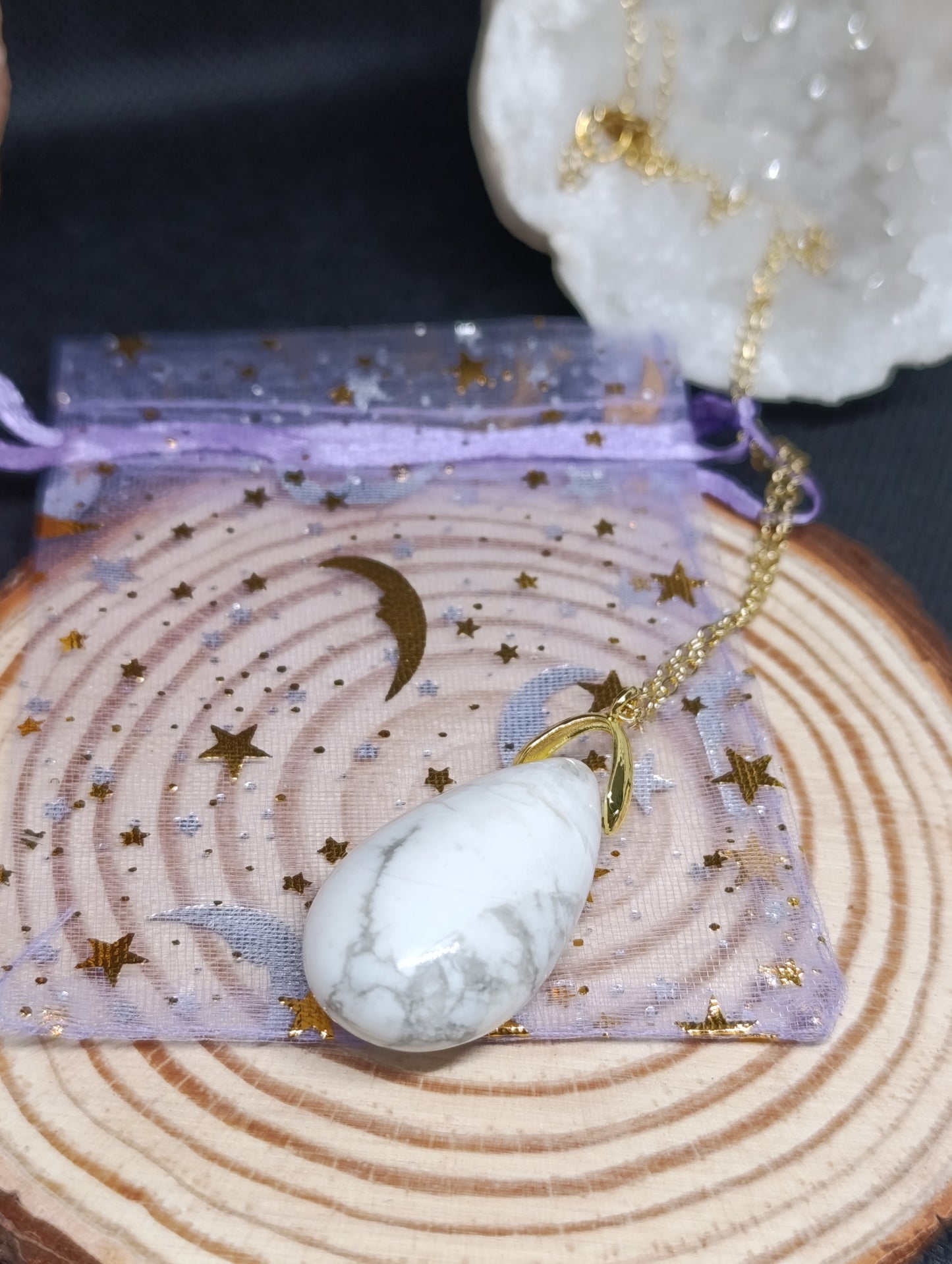 Collier goutte ronde - Chaine 60cm