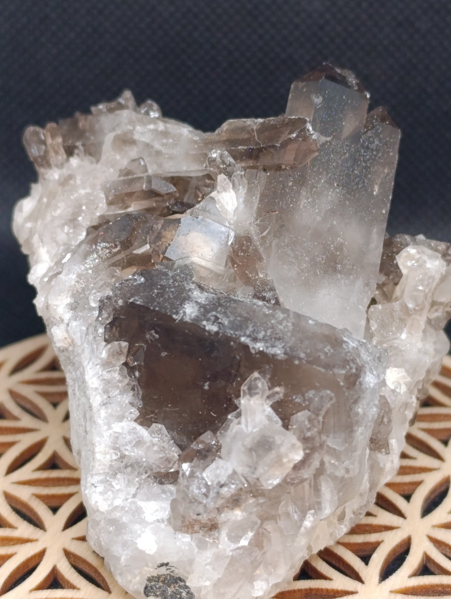 Druse quartz fumé - 220gr