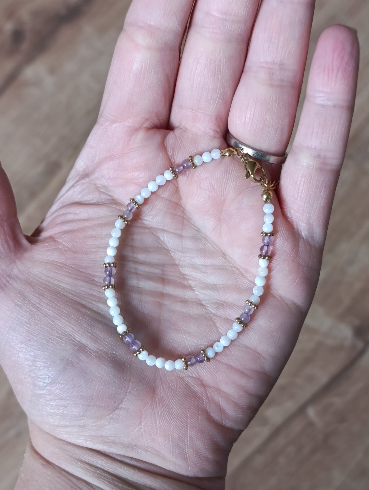 Bracelet Nacre & Pierre naturelle qualité AA