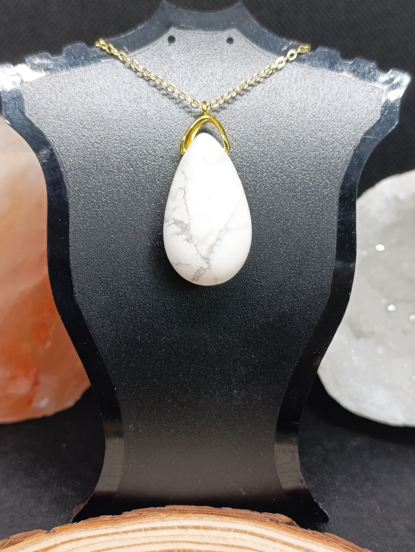 Collier goutte ronde - Chaine 60cm