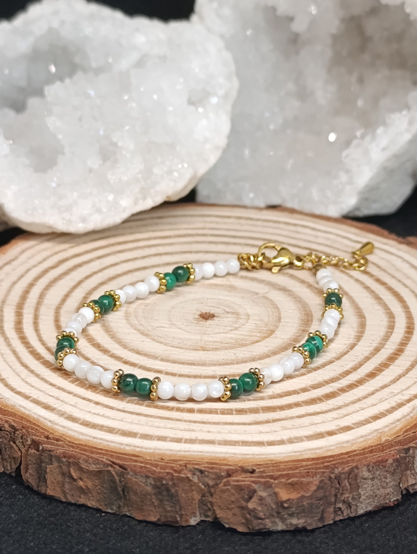 Bracelet Nacre & Pierre naturelle qualité AA