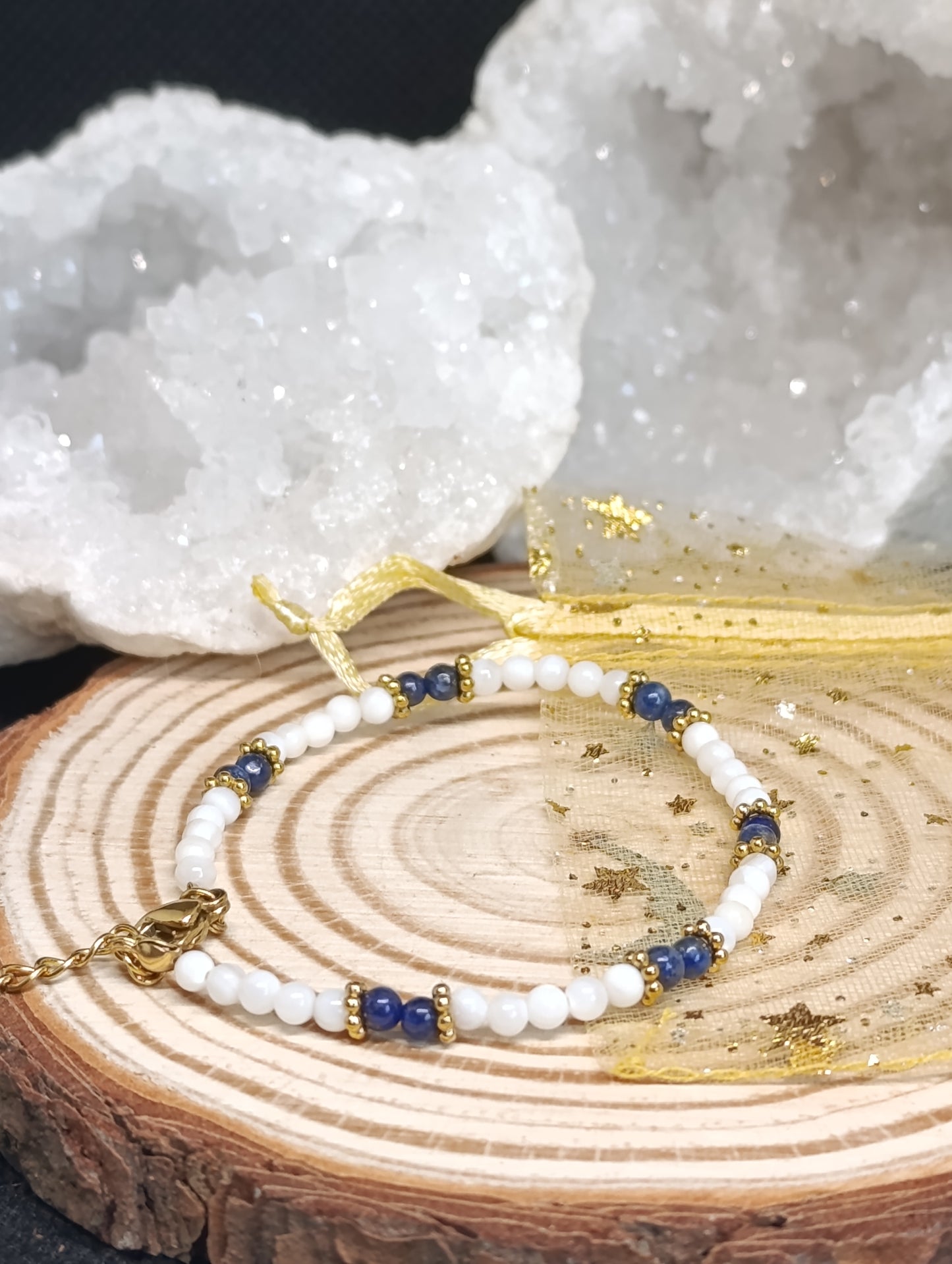 Bracelet Nacre & Pierre naturelle qualité AA