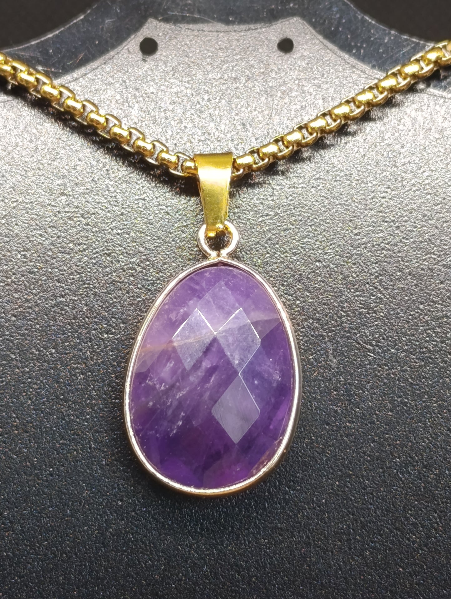 Pendentif serti pierre naturelle
