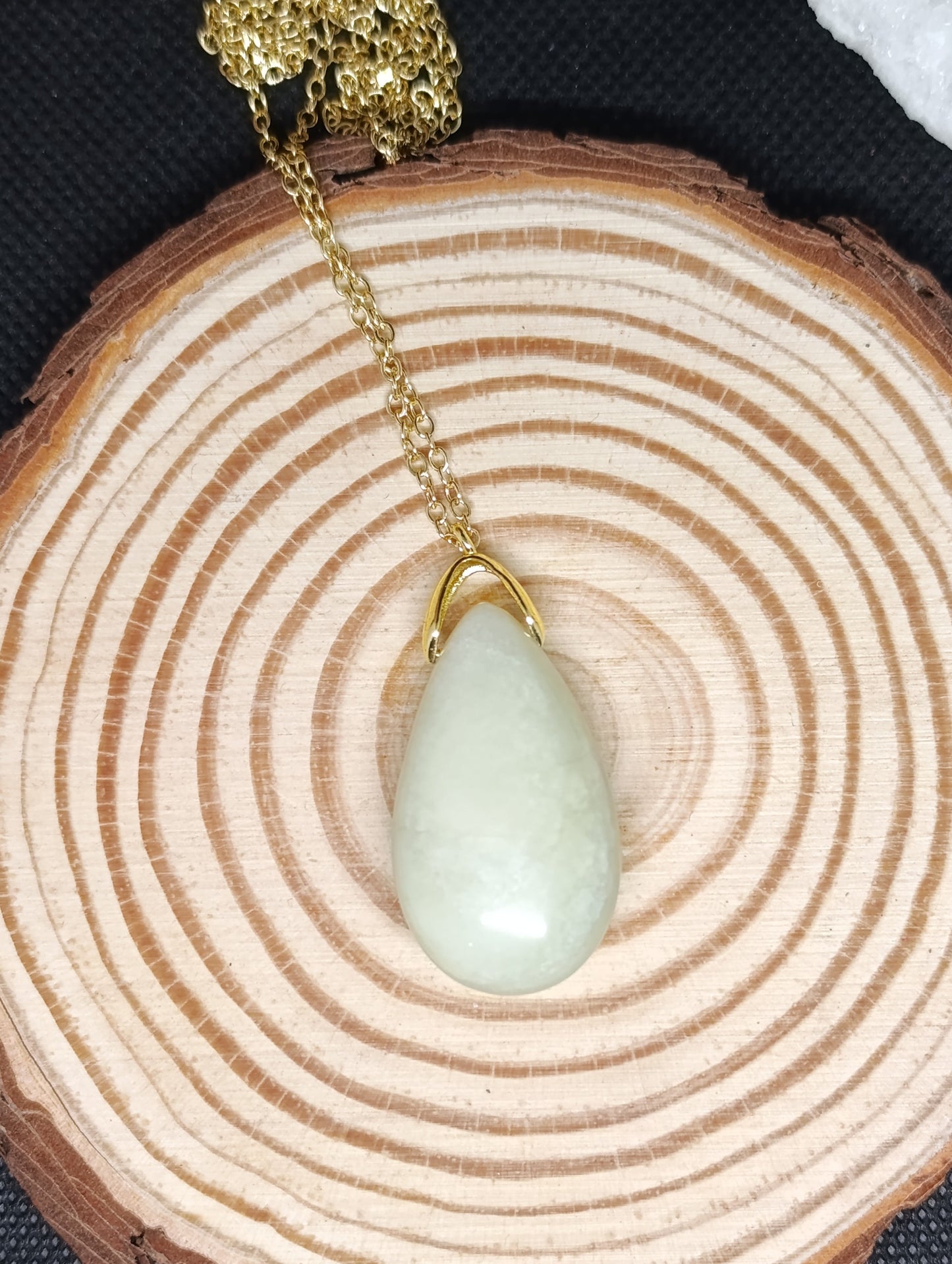 Collier goutte ronde - Chaine 60cm