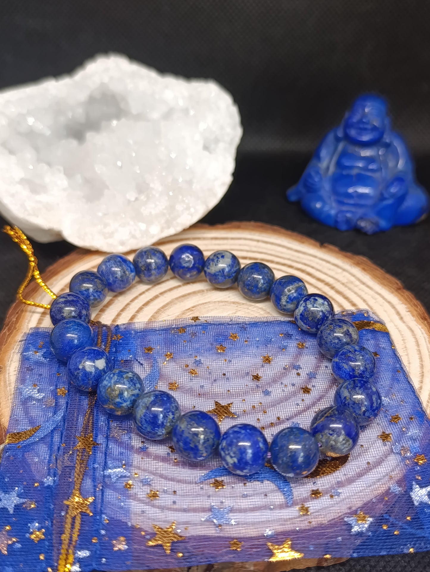Bracelet boule Lapis-Lazuli 10mm