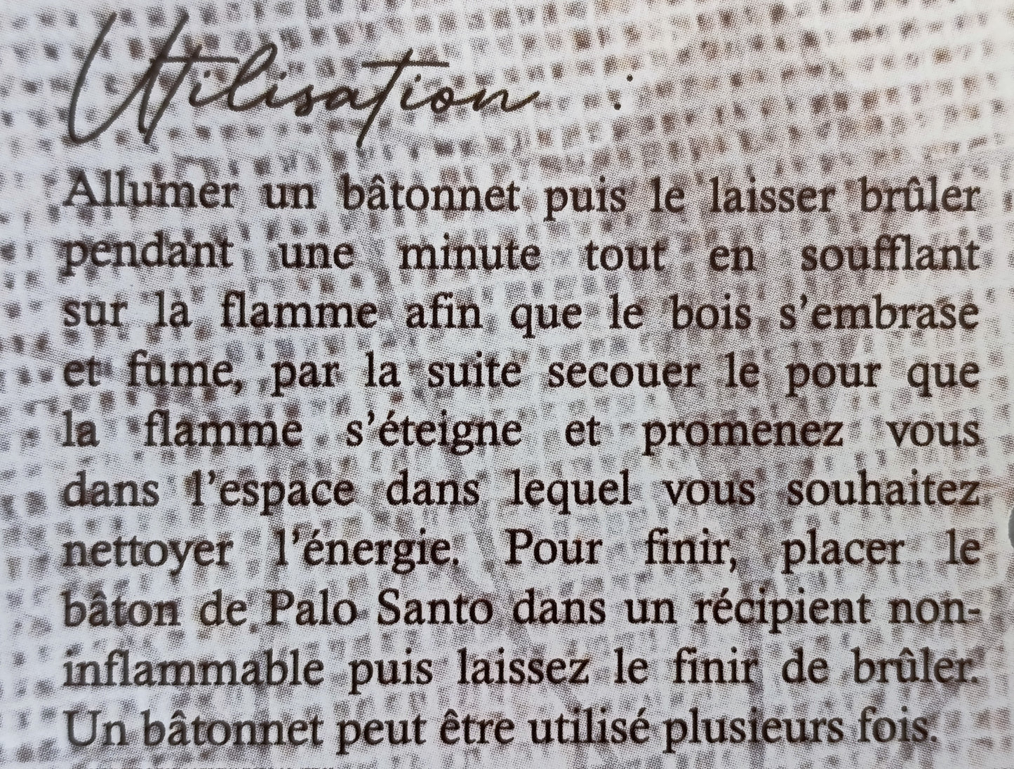 Batônnets Palo Santo