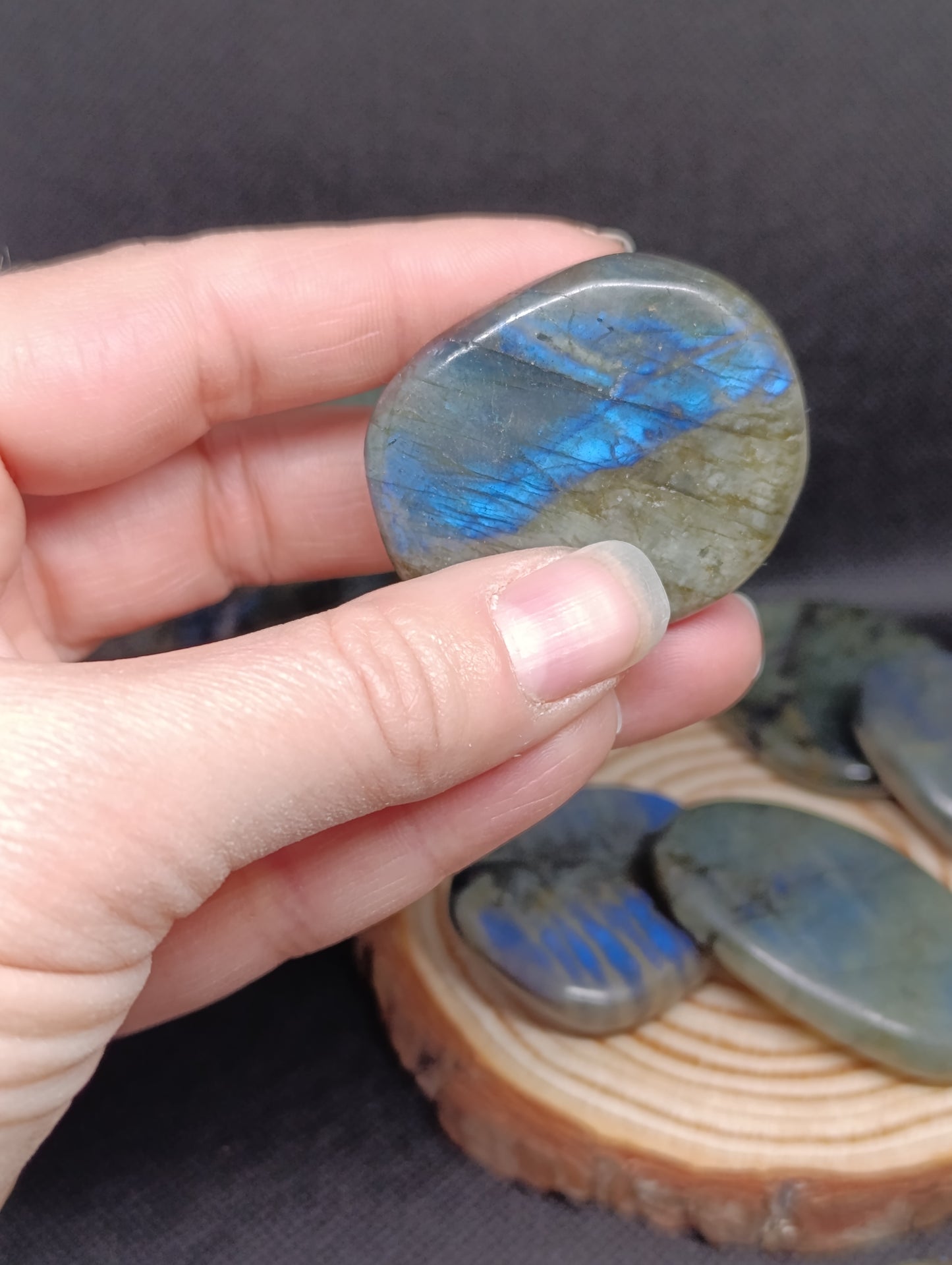 Pierre plate Labradorite bleue - Qualité AA