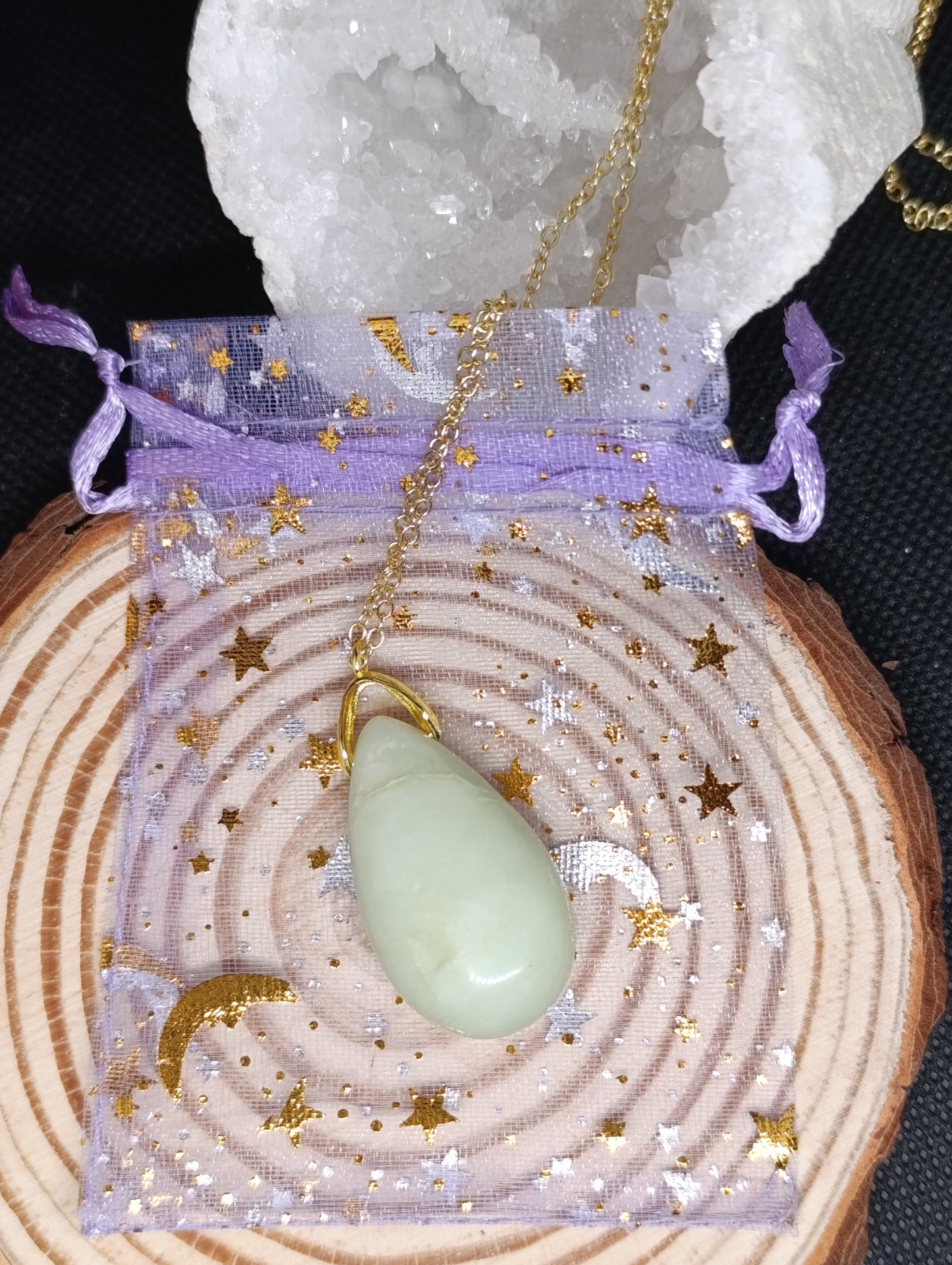 Collier goutte ronde - Chaine 60cm