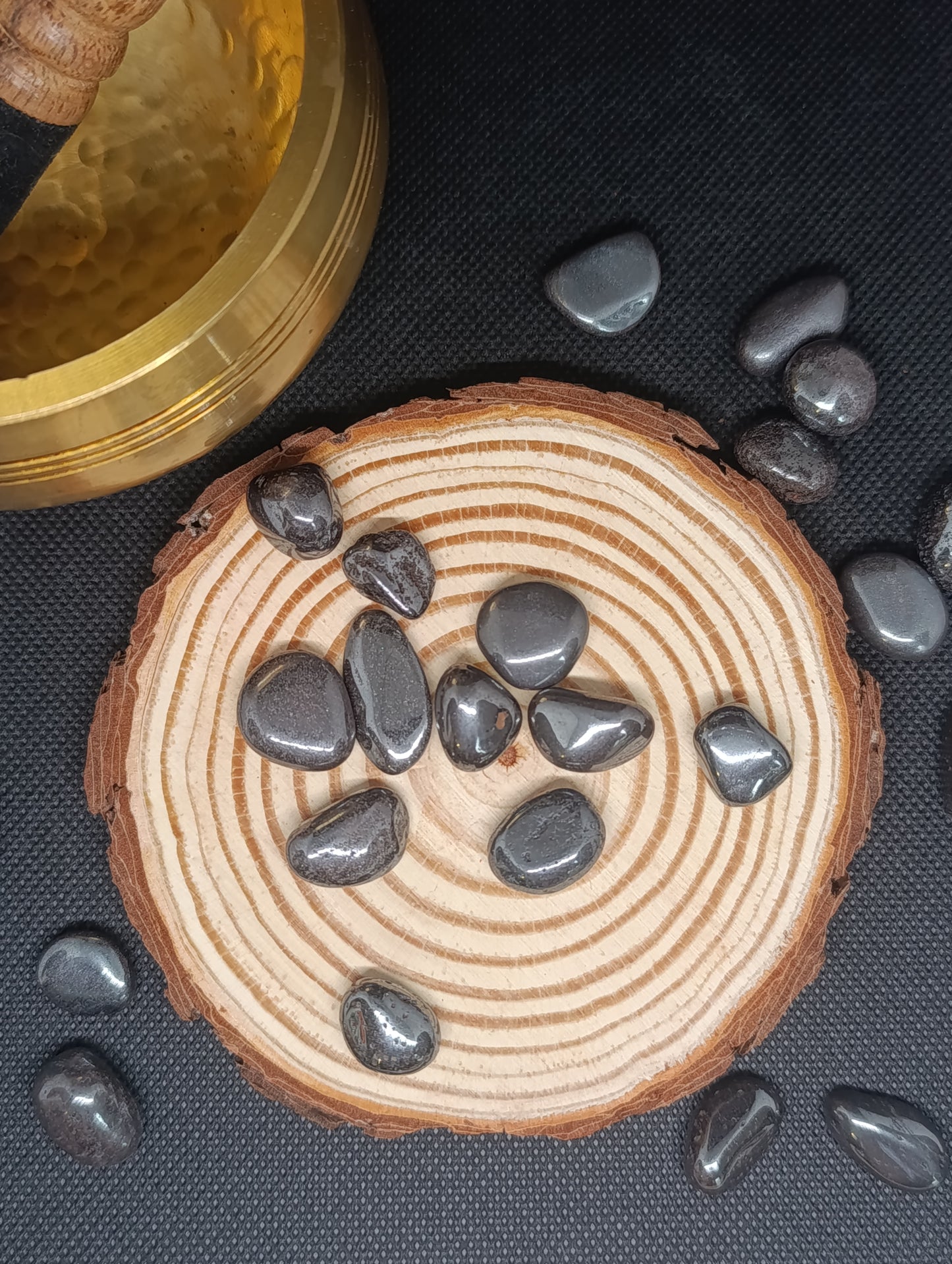 Pierre roulée mini Hématite (x5)