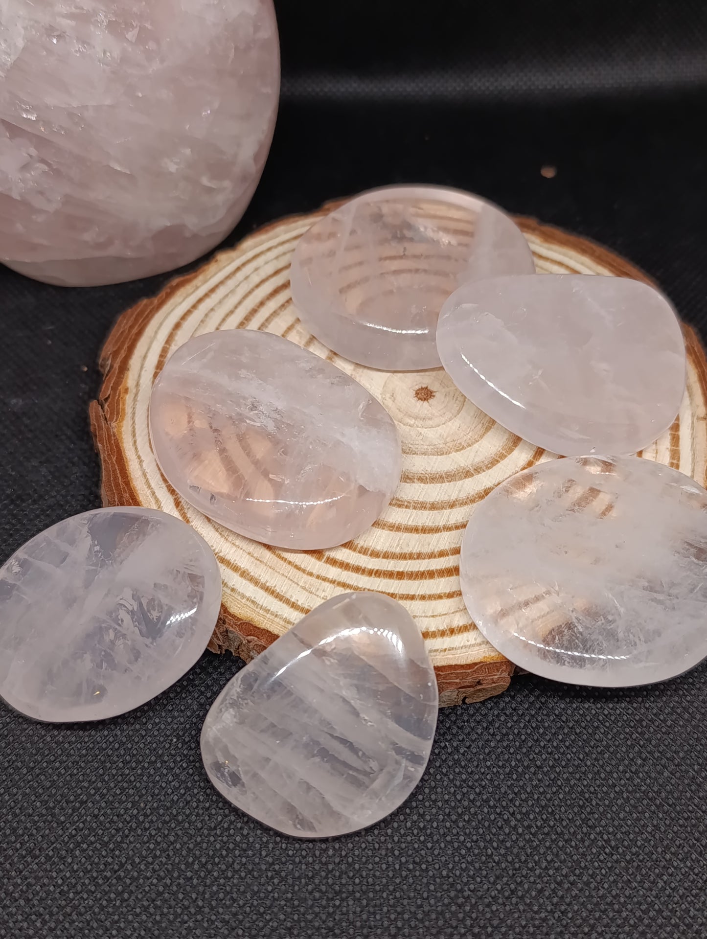 Pierre plate Quartz rose - Qualité AA