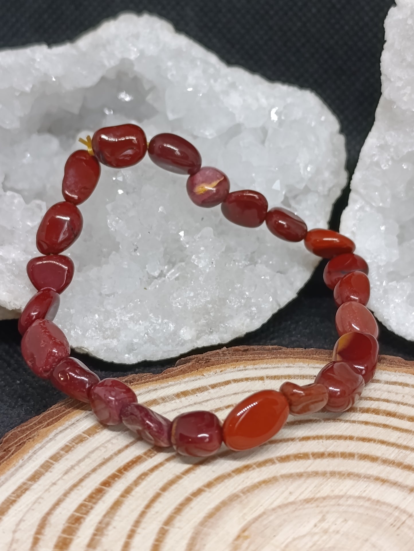 Bracelet pierres roulées Mokaïte