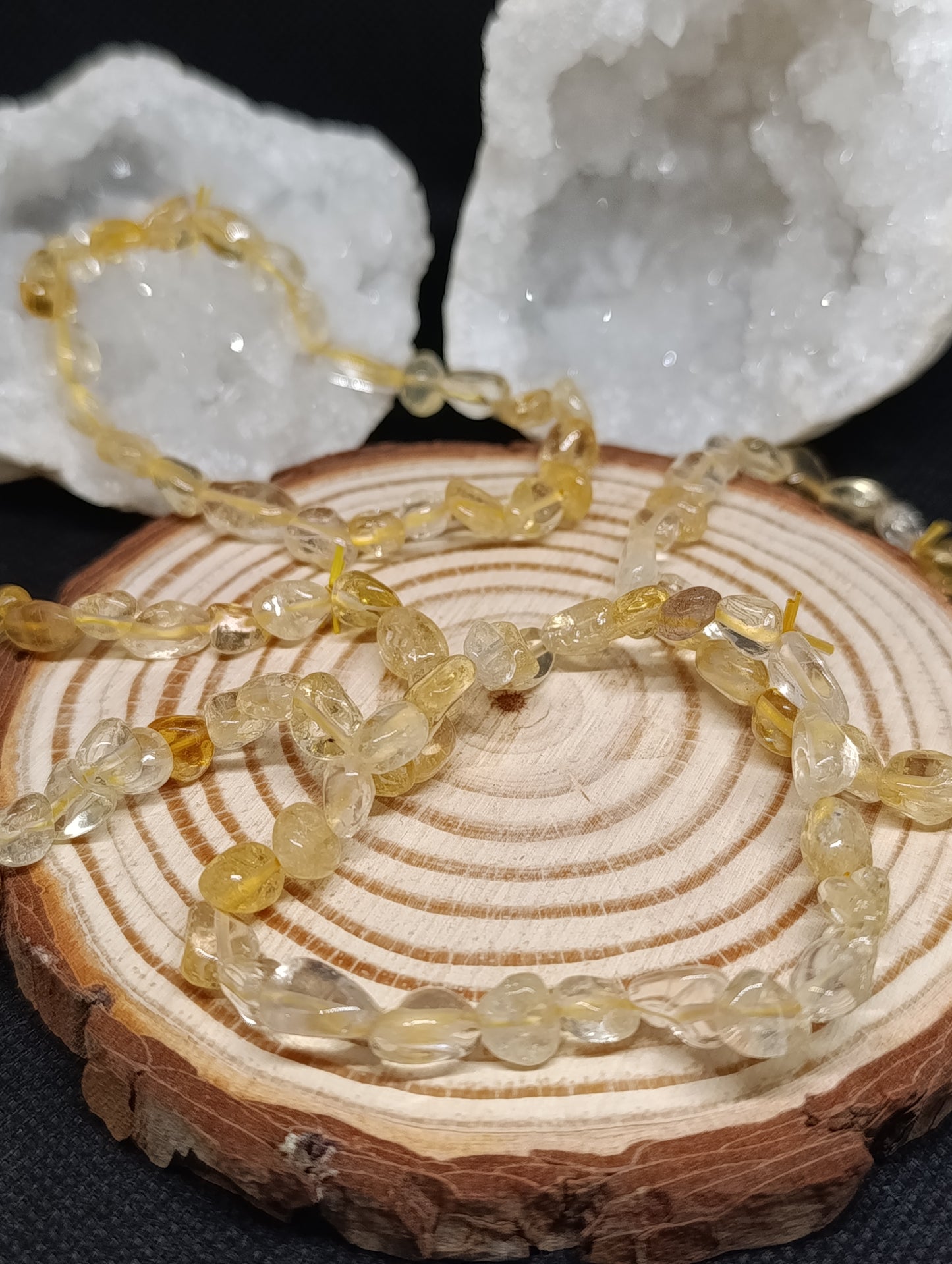 Bracelet pierres roulées Citrine naturelle