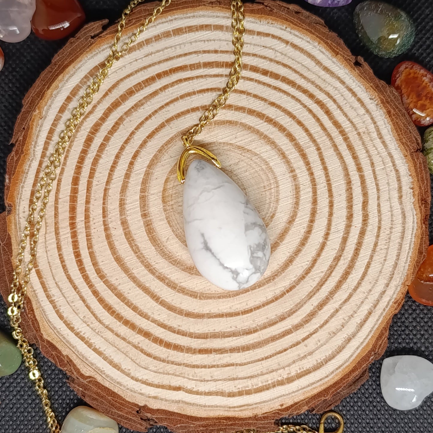 Collier goutte ronde - Chaine 60cm
