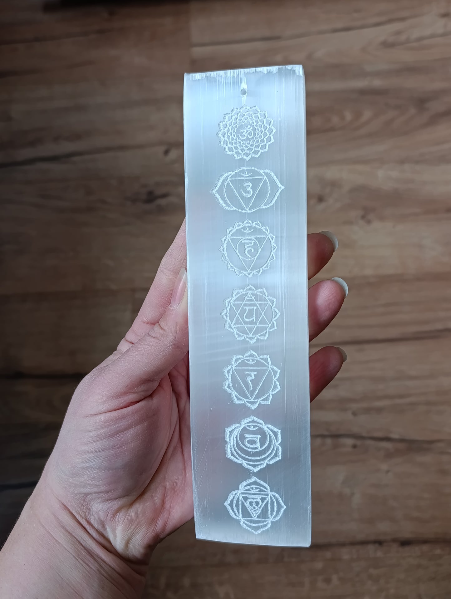Porte encens Sélénite - 7 chakras