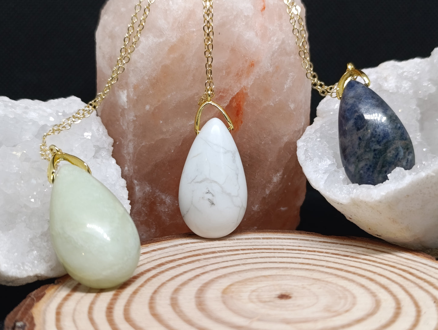 Collier goutte ronde - Chaine 60cm