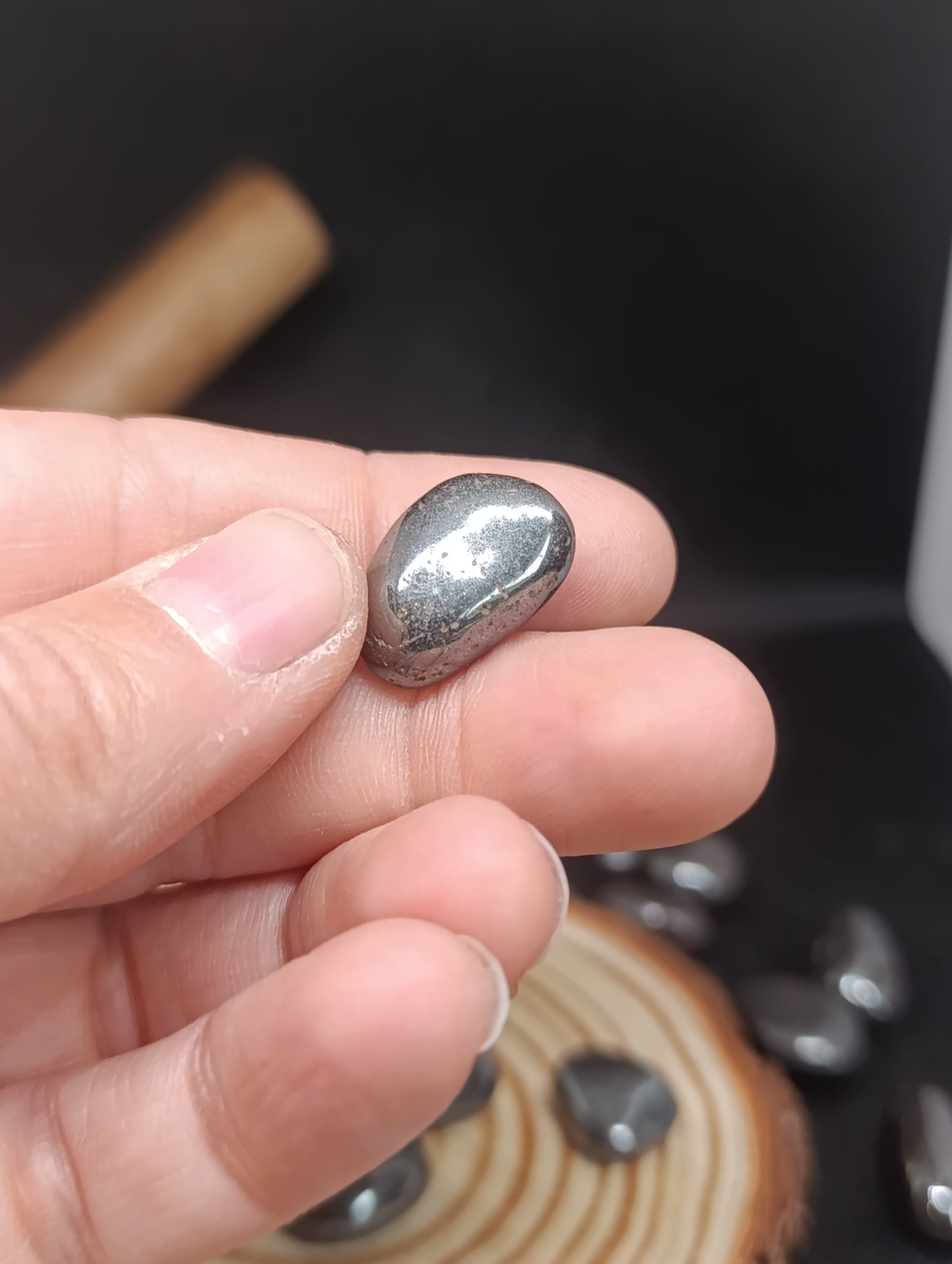 Pierre roulée mini Hématite (x5)