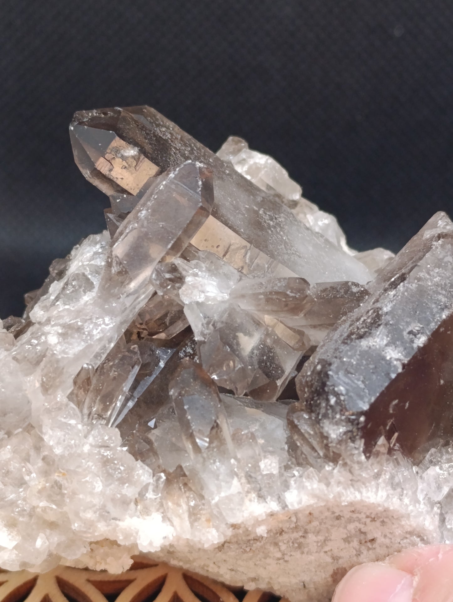 Druse quartz fumé - 220gr